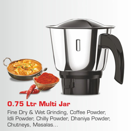 Vidiem Eva Royal 750W Mixer Grinder – Red