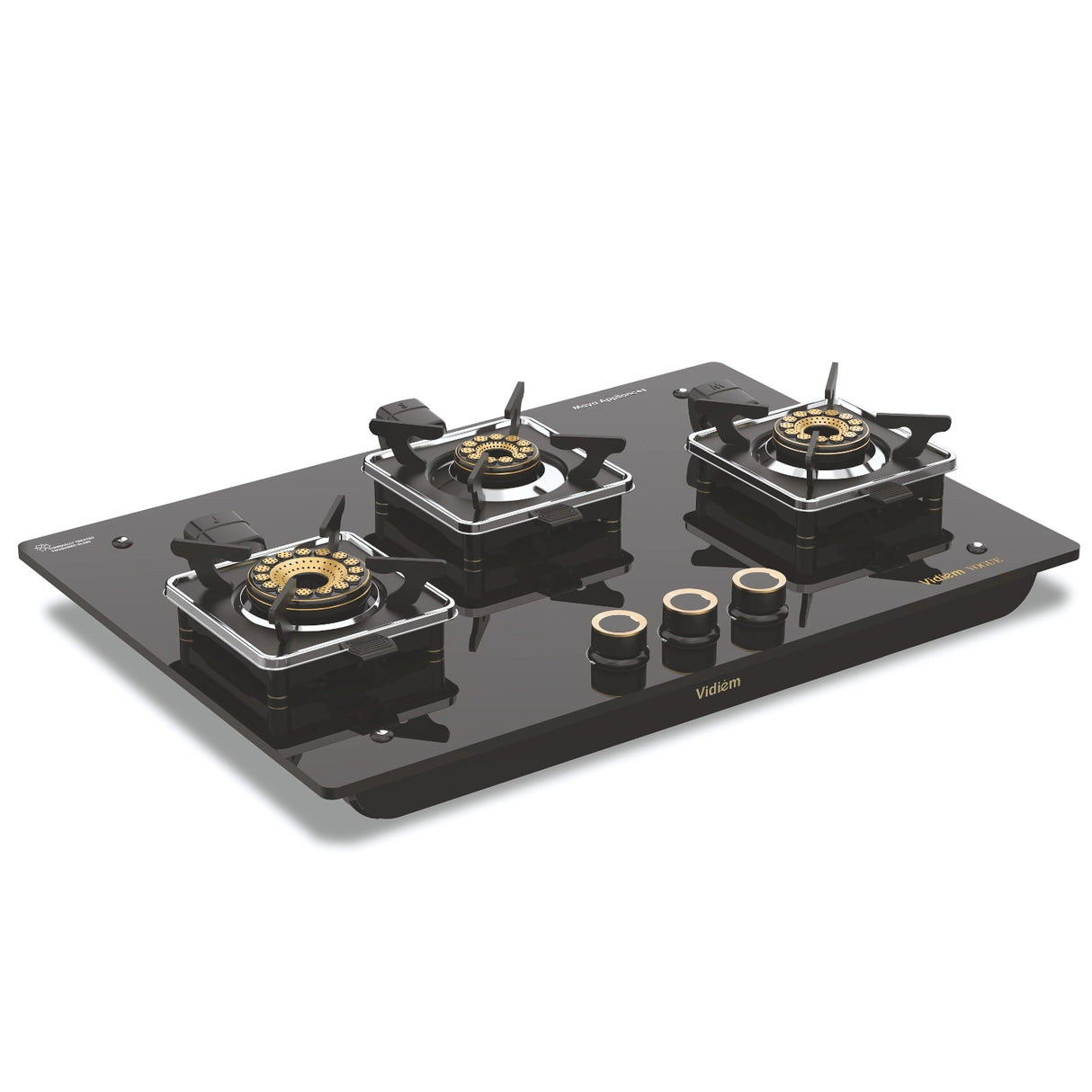 Vidiem Vogue GT 3Burner Gas Stove – Black