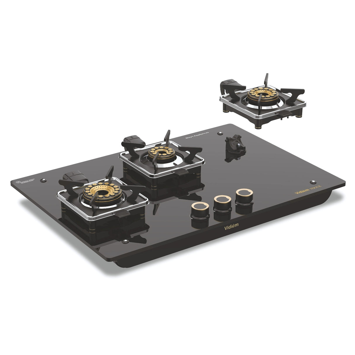Vidiem Vogue GT 3Burner Gas Stove – Black