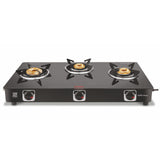 Vidiem Edge Shine 3 Burner Gas Stove – Black