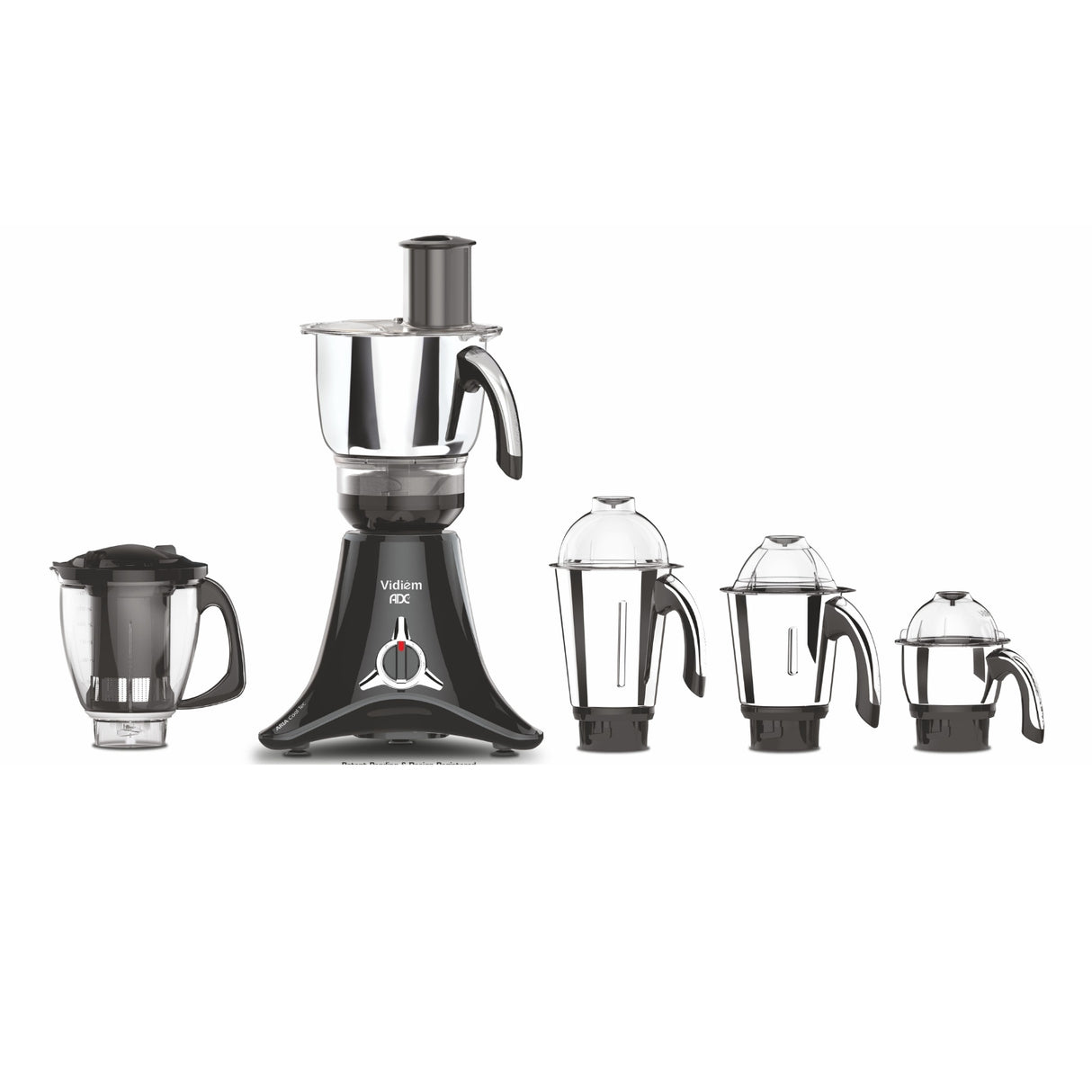 Vidiem V Star ADC 750W Mixer Grinder – 5 Jars with Master Chef Jar  Aria Cool Tec Motor  Self-Locking Jars  5-Year Motor Warranty
