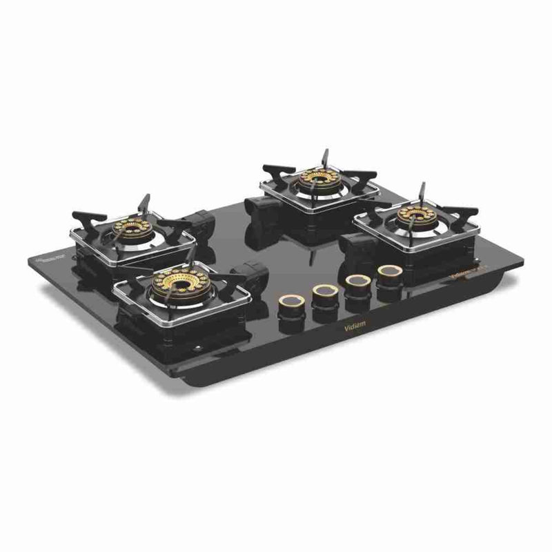 Vidiem Vogue GT 4 Burner Gas Stove – Black
