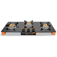 Vidiem Air Plus 3-Burner Auto Ignition Glass Top Gas stove - Black 1