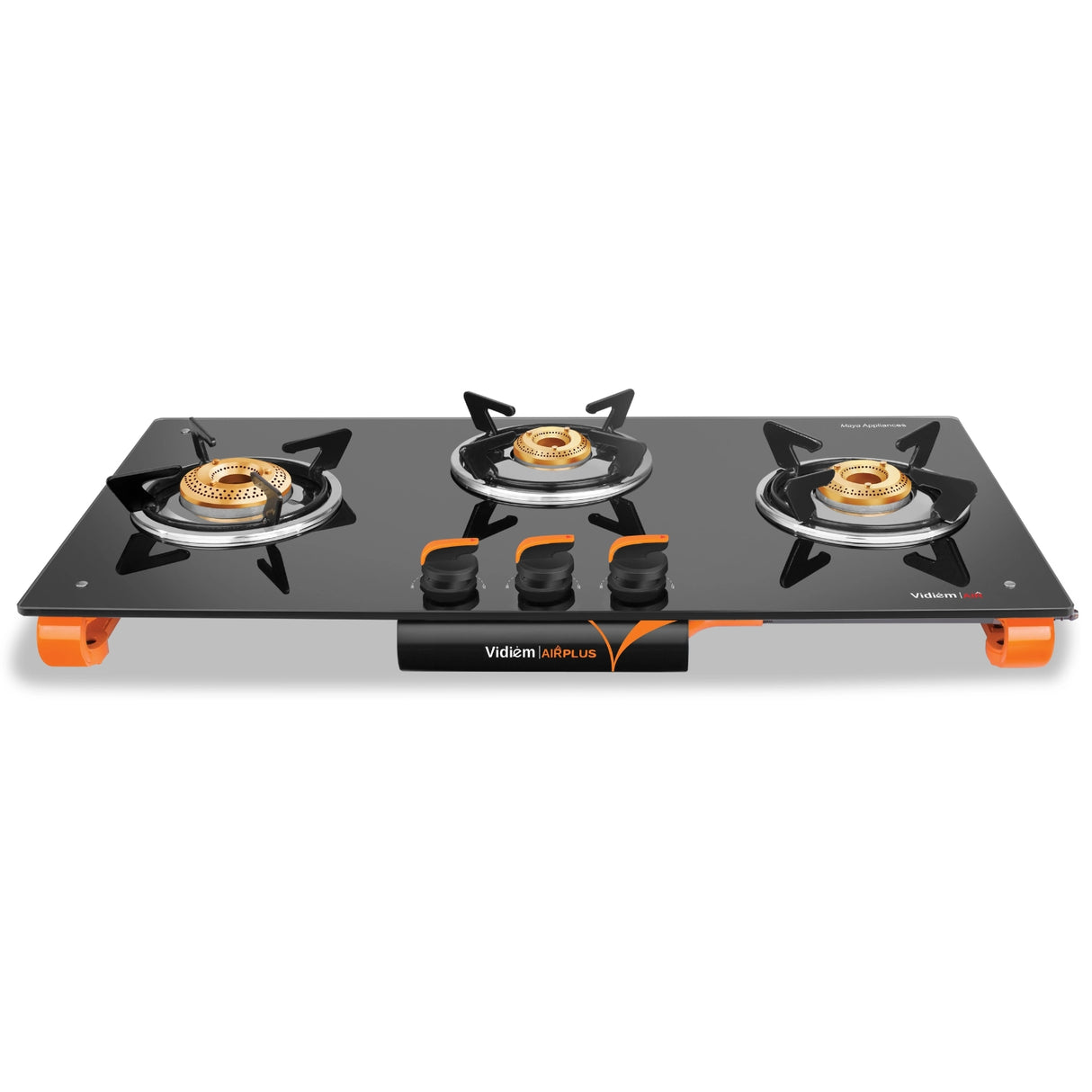 Vidiem Air Plus 3-Burner Auto Ignition Glass Top Gas stove - Black 1