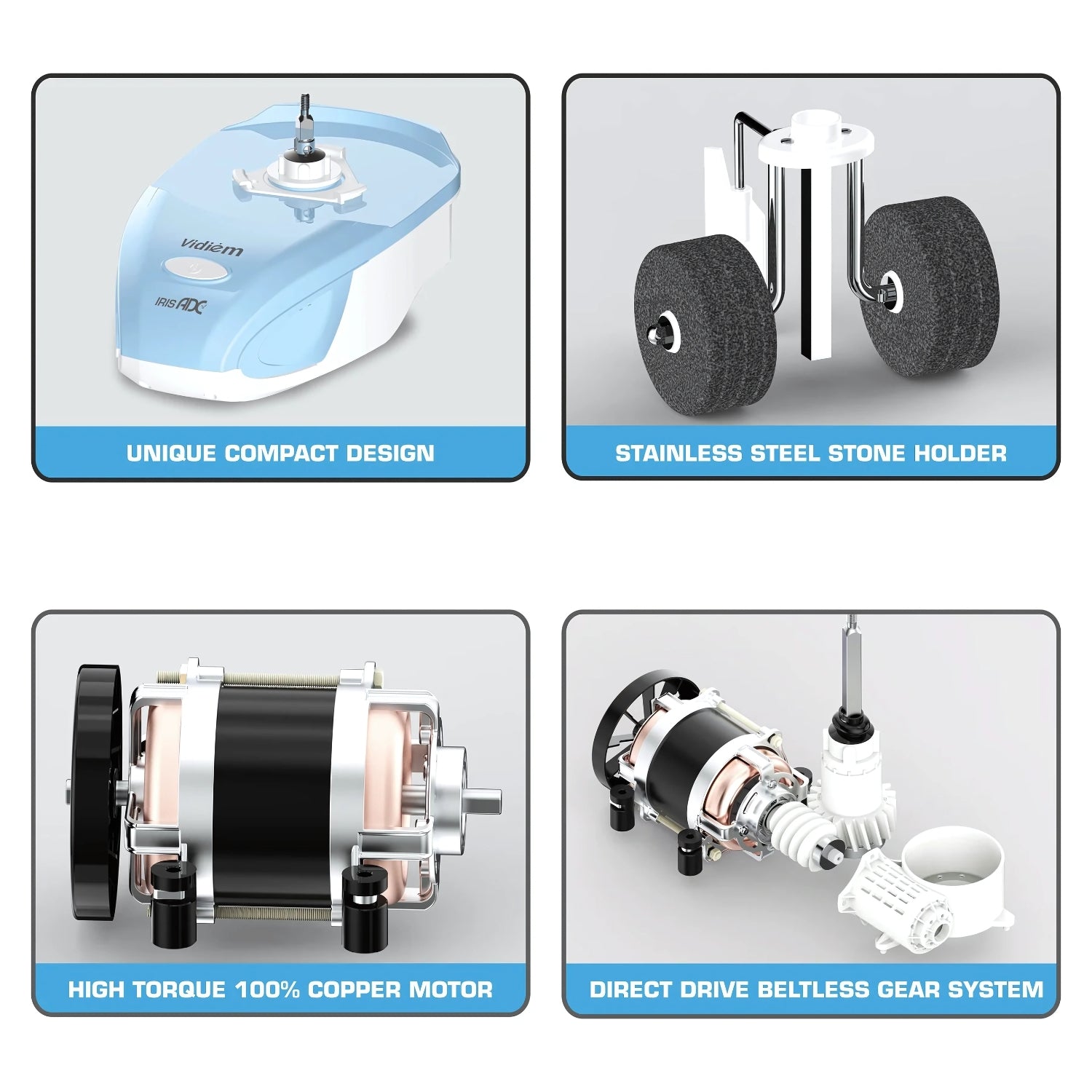Vidiem IRIS ADC ST 2 L Wet Grinder  - White and Blue_4