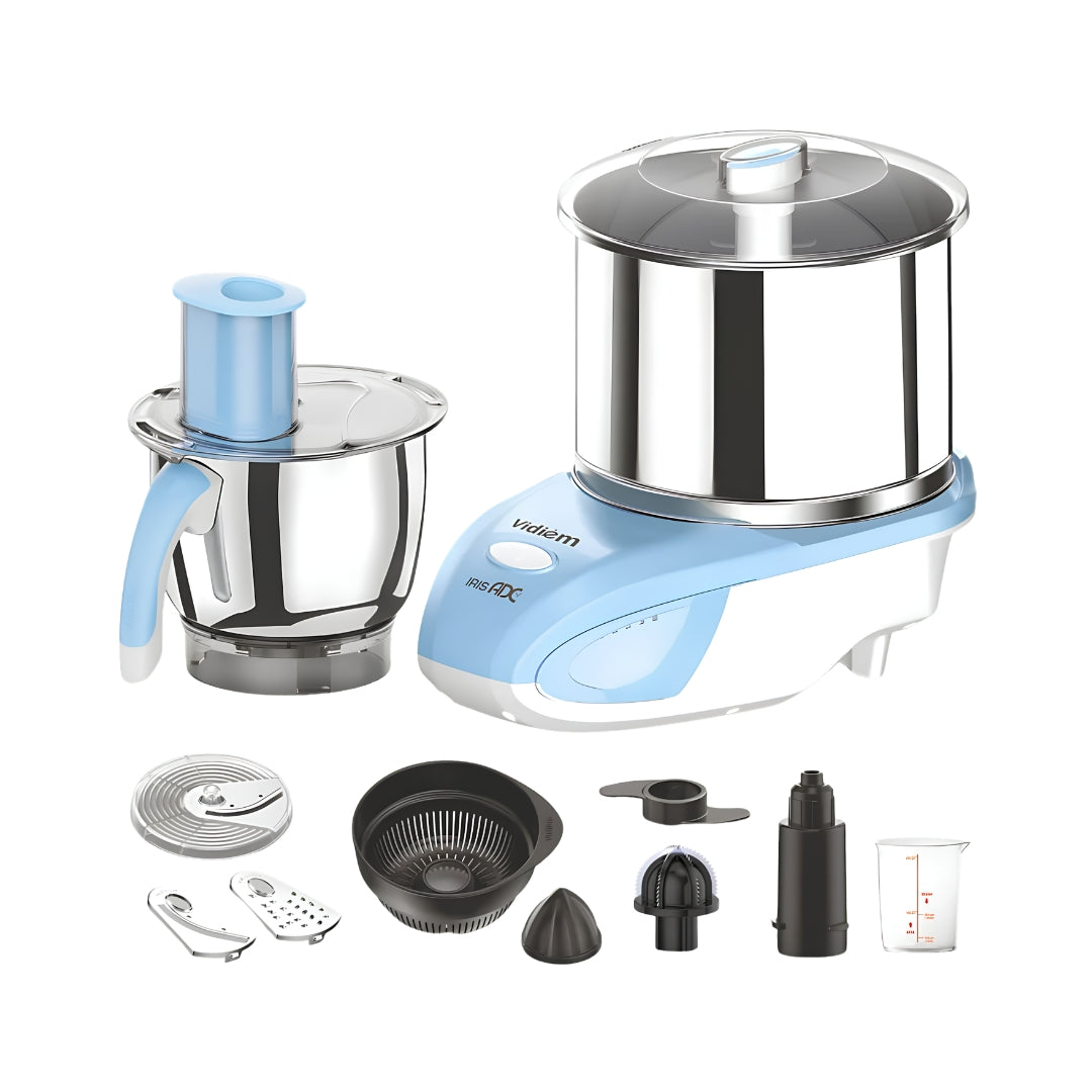 Vidiem IRIS ADC ST 2 L Wet Grinder  - White and Blue_Front_View