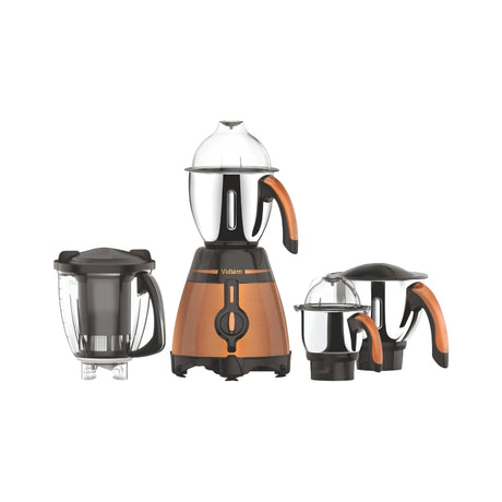 Vidiem Metallica Bronze Mixer Grinder 1000 Watts - Black_Front View