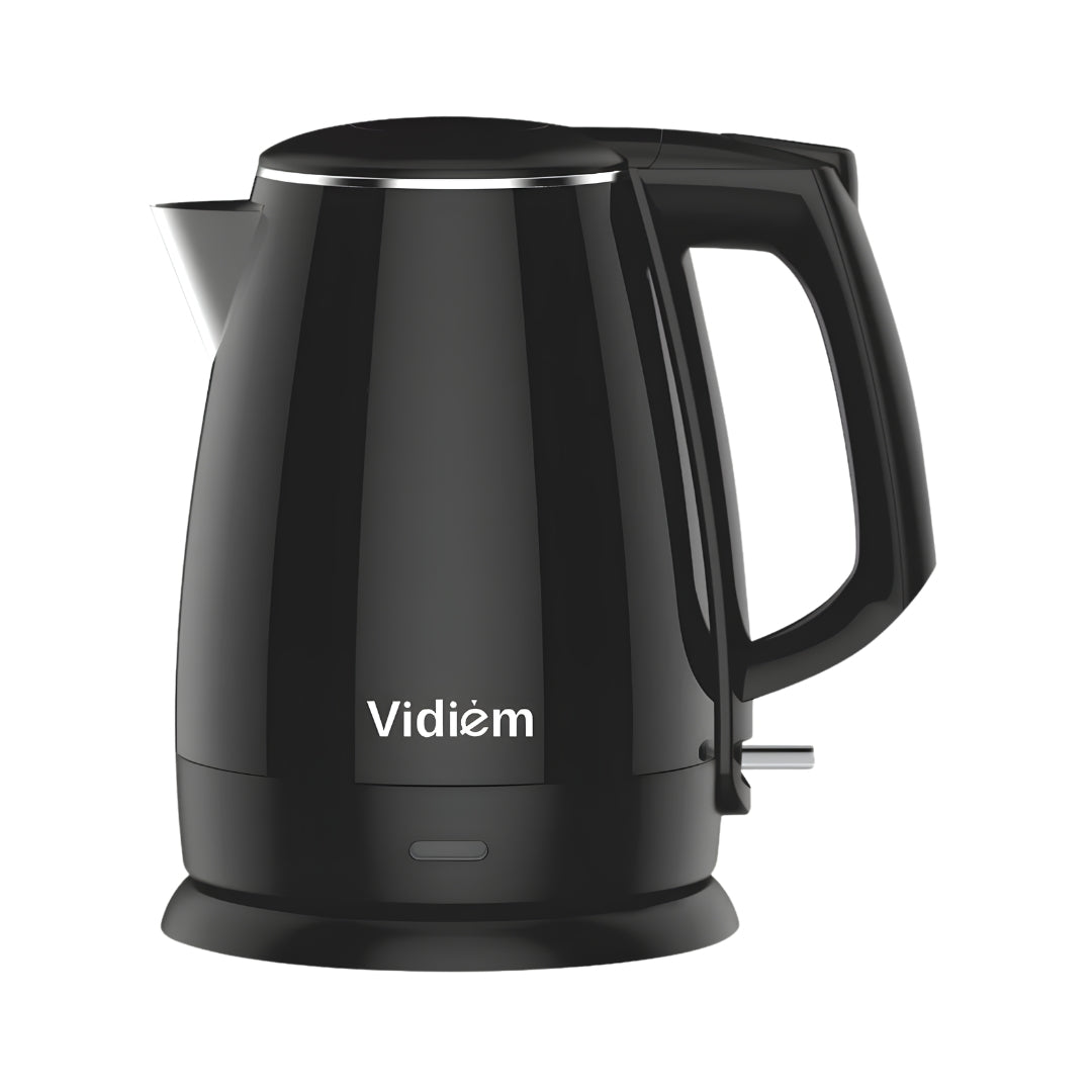 Vidiem Tusker 1500 W Stainless Steel Body Electric Kettle 1.5 L – Black_Front View
