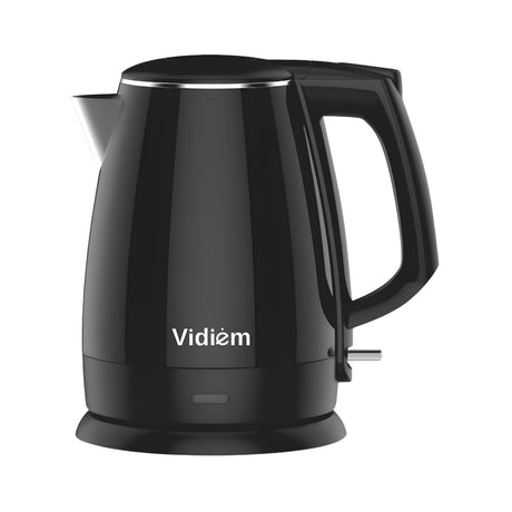 Vidiem Tusker 1500 W Stainless Steel Body Electric Kettle 1.5 L – Black_Front View