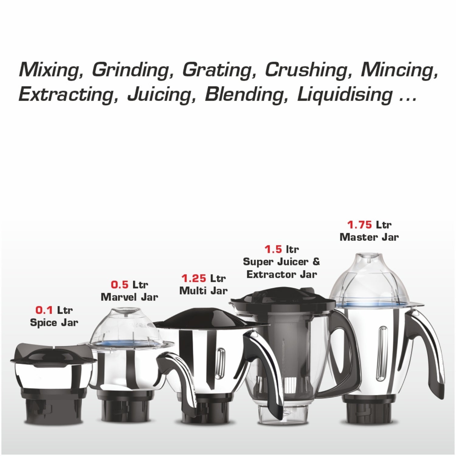 Vidiem Tusker Mixer Grinder 750 Watts - Black _3