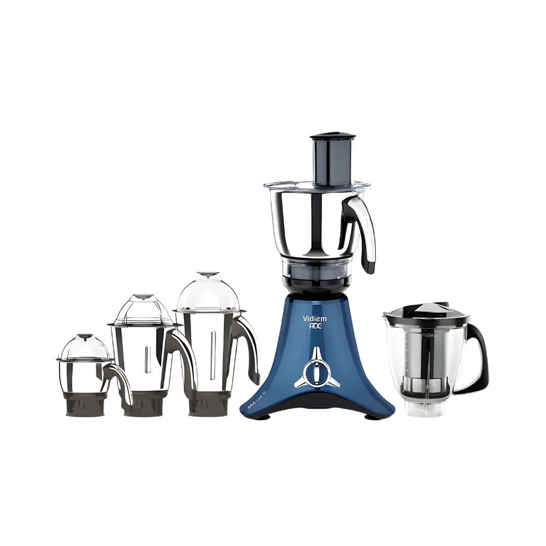 Vidiem V Star ADC Azure Blue Mixer Grinder 1000 Watts  – Blue_Front View
