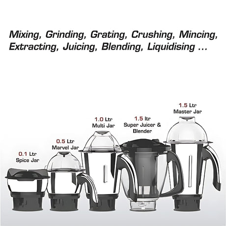 Vidiem V Star Premium 750W Mixer Grinder – Black - Image 2 - Buy Online at Chera Home Junction Coimbatore