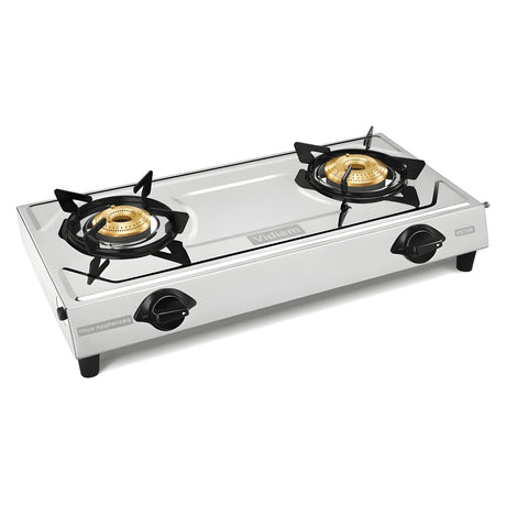 Vidiem Vector Jumbo 2-Burner Stainless Steel Gas Stove – Silver_2