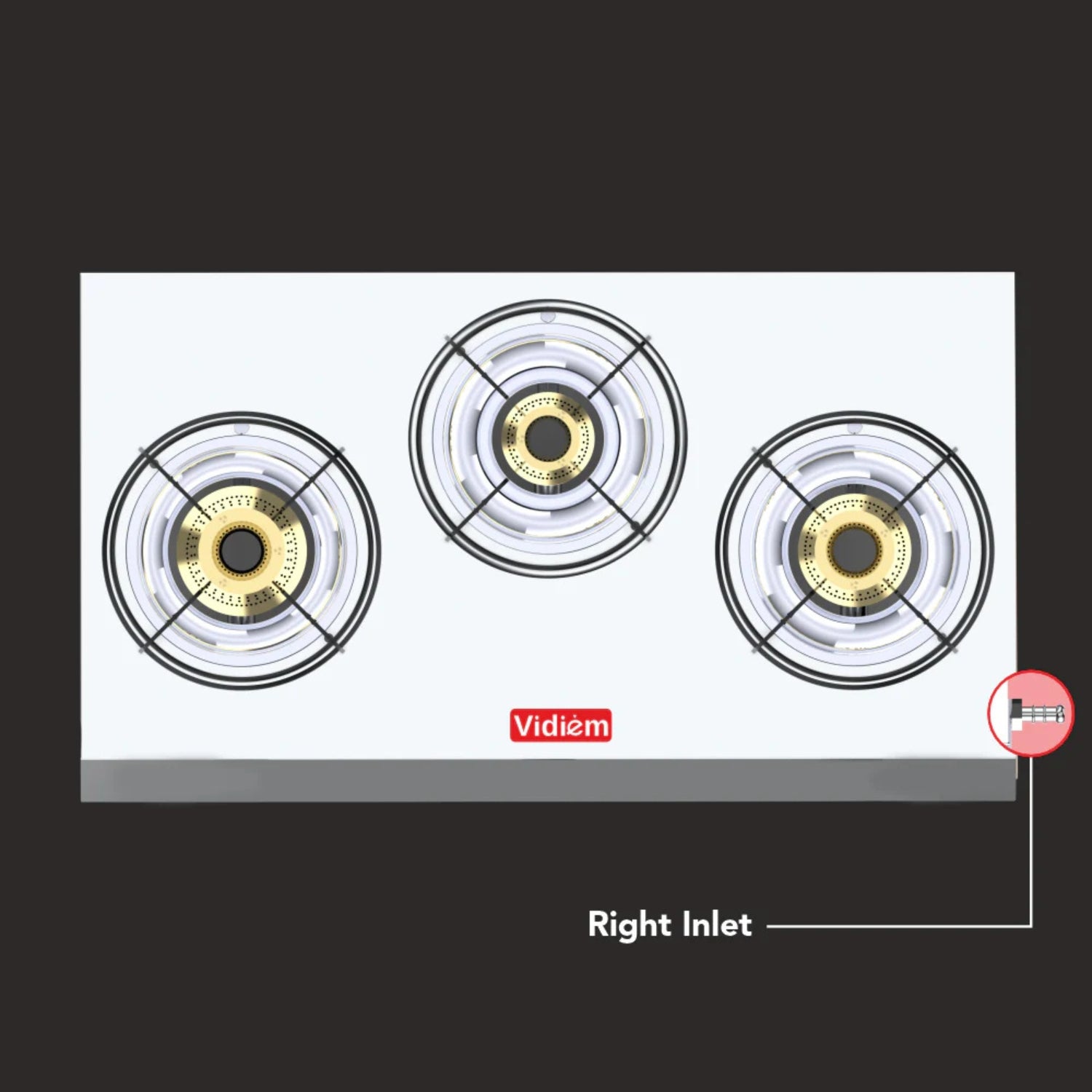 Vidiem Vector Nero 3-Burner Stainless steel Gas Stove – Silver_10