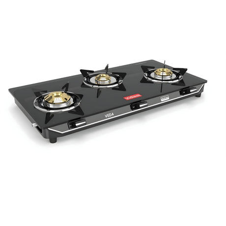 Vidiem Veda GS G3 309A 3 Burner Glass Top Manual Gas Stove - Black_2