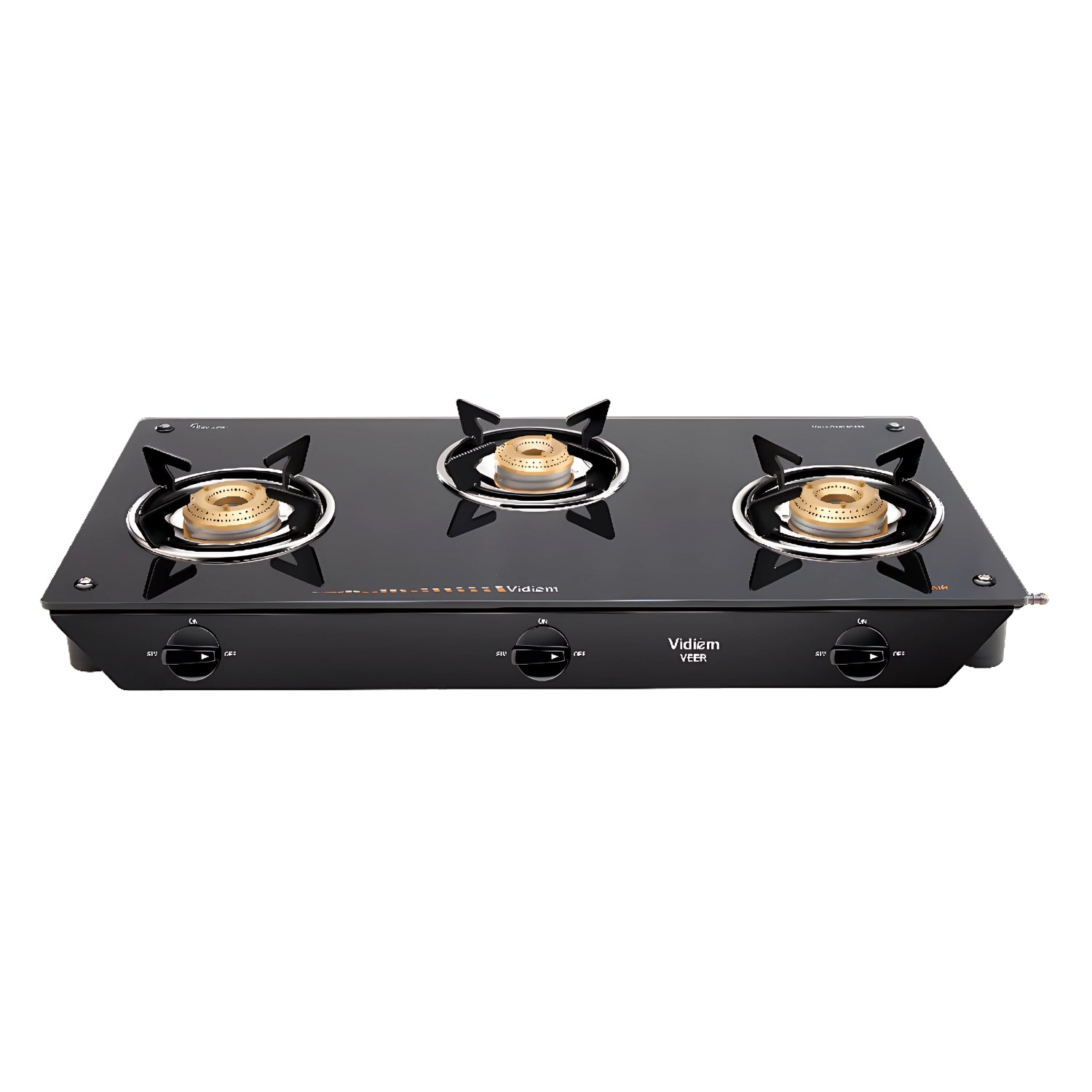 Vidiem Veer 3B Gas Stove 3 Burner Cooktop - Black_2