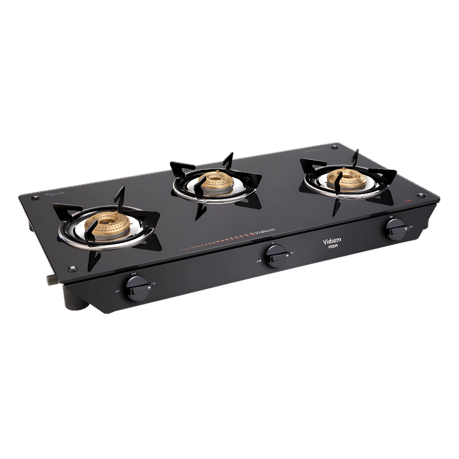 Vidiem Veer 3B Gas Stove 3 Burner Cooktop - Black_2