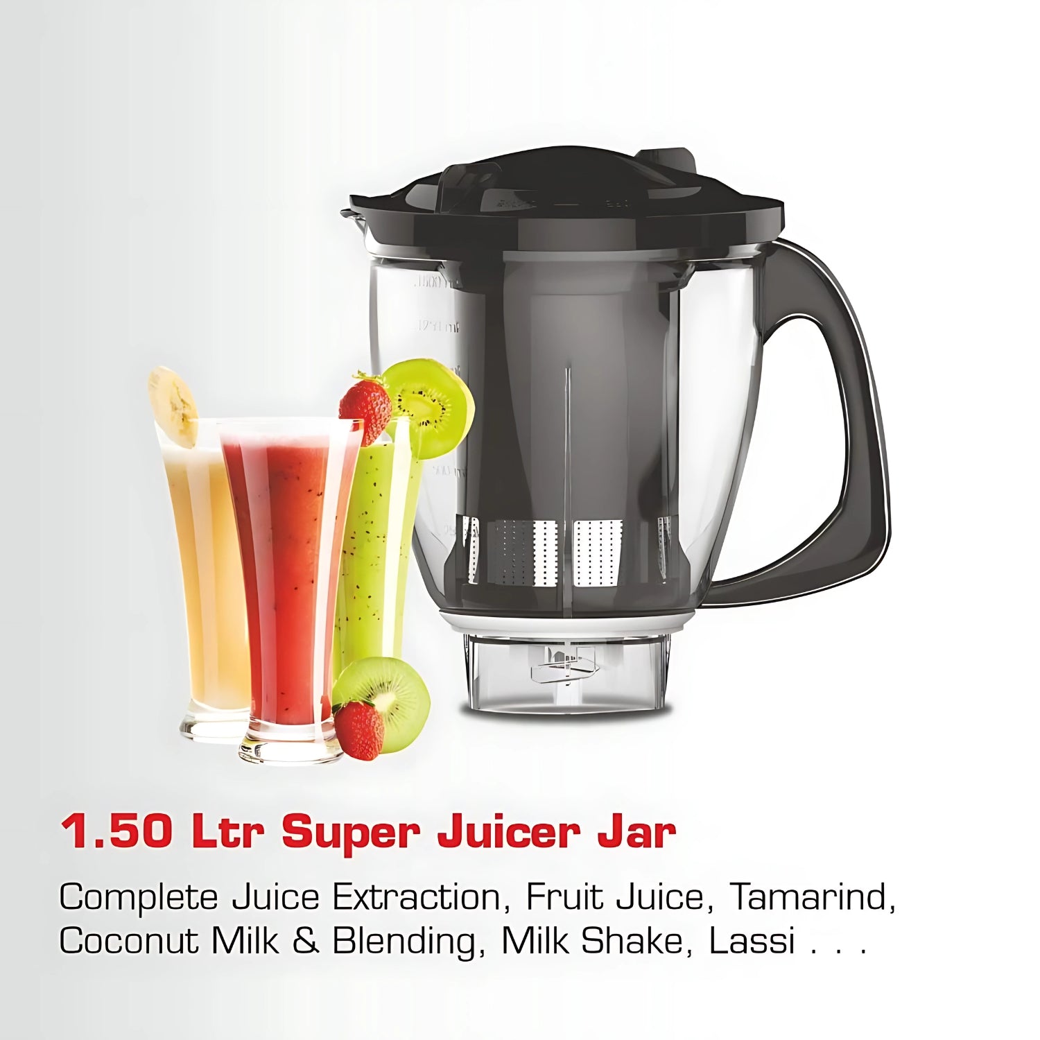 Vidiem Veer 650W Mixer Grinder – 3 Stainless Steel Jars Durable ABS Body  Powerful & Compact Mixie_5