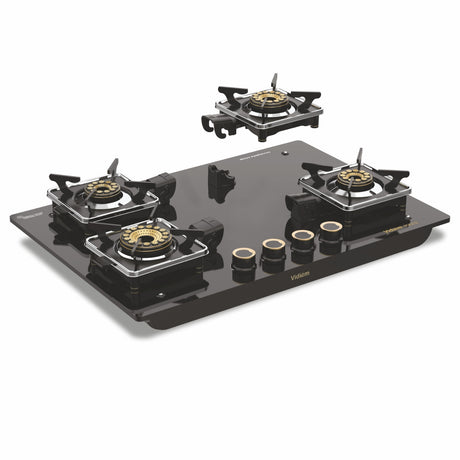 Vidiem Vogue 4 Burner Gas Stove – Black_2