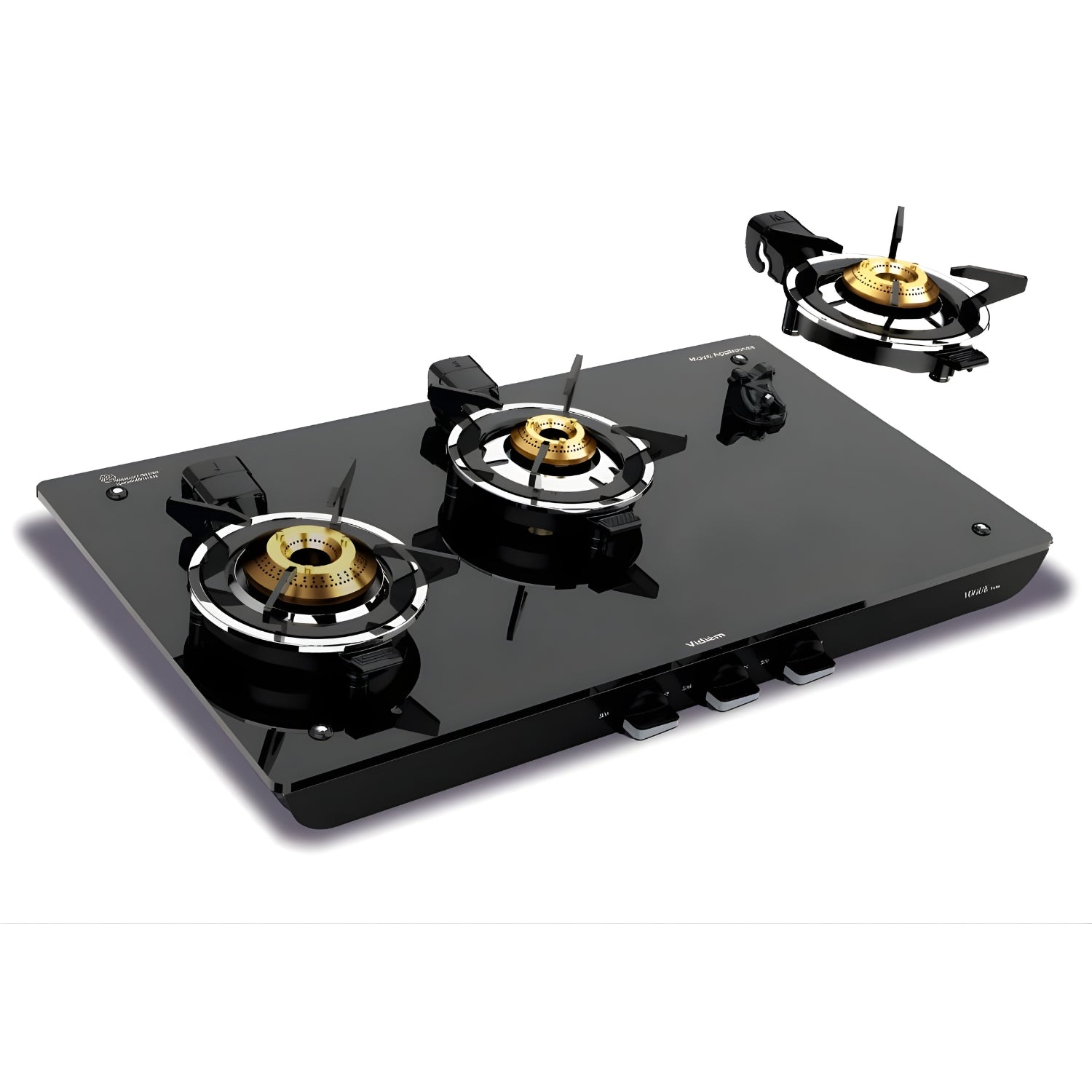 Vidiem Vogue Vesta 3-Burner Glass Top Gas Stove – Black_2