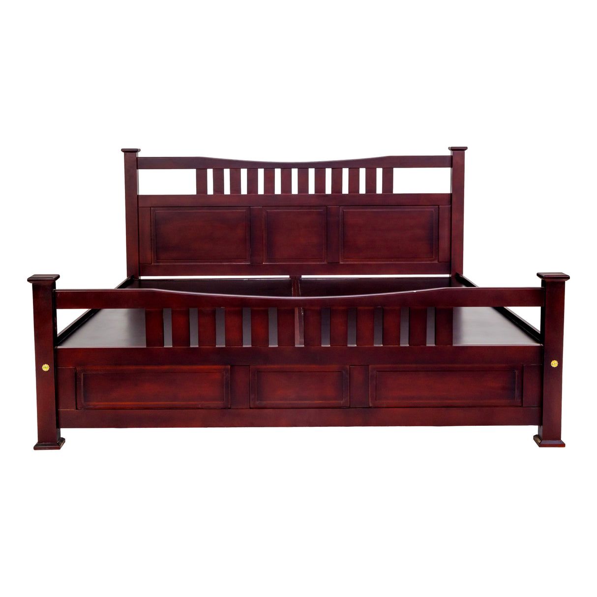 Vienna Pro Comfort Wooden Bed Queen Size - Honey Finish