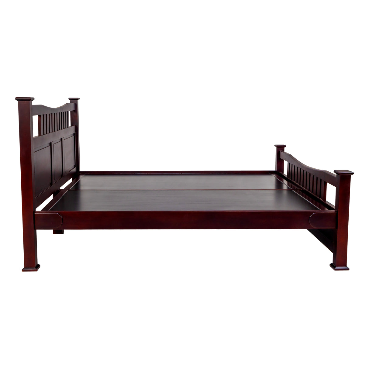 Vienna Pro Comfort Wooden Bed Queen Size - Honey Finish