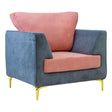 Vienna Fabric Sofa 1-Seater - Blue_1