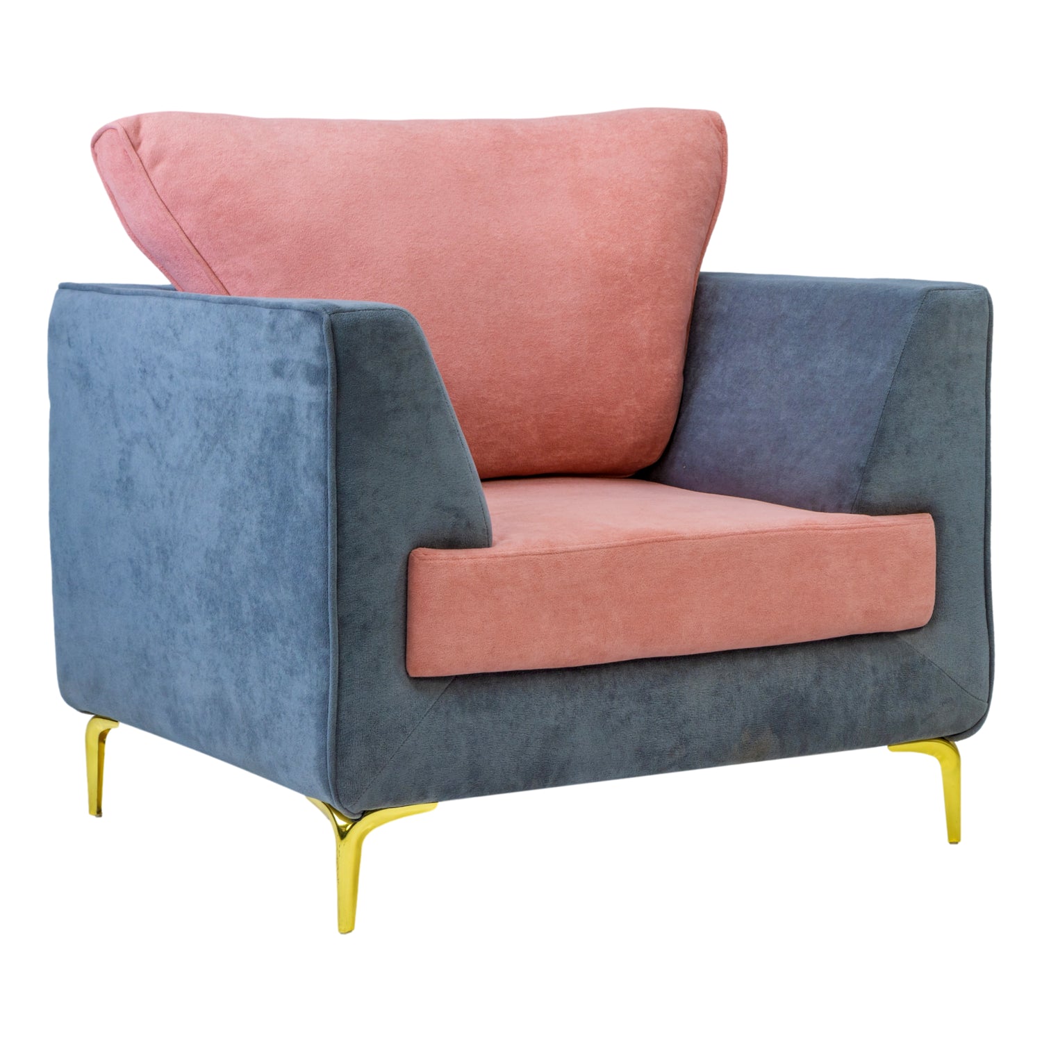 Vienna Fabric Sofa 1-Seater - Blue_1