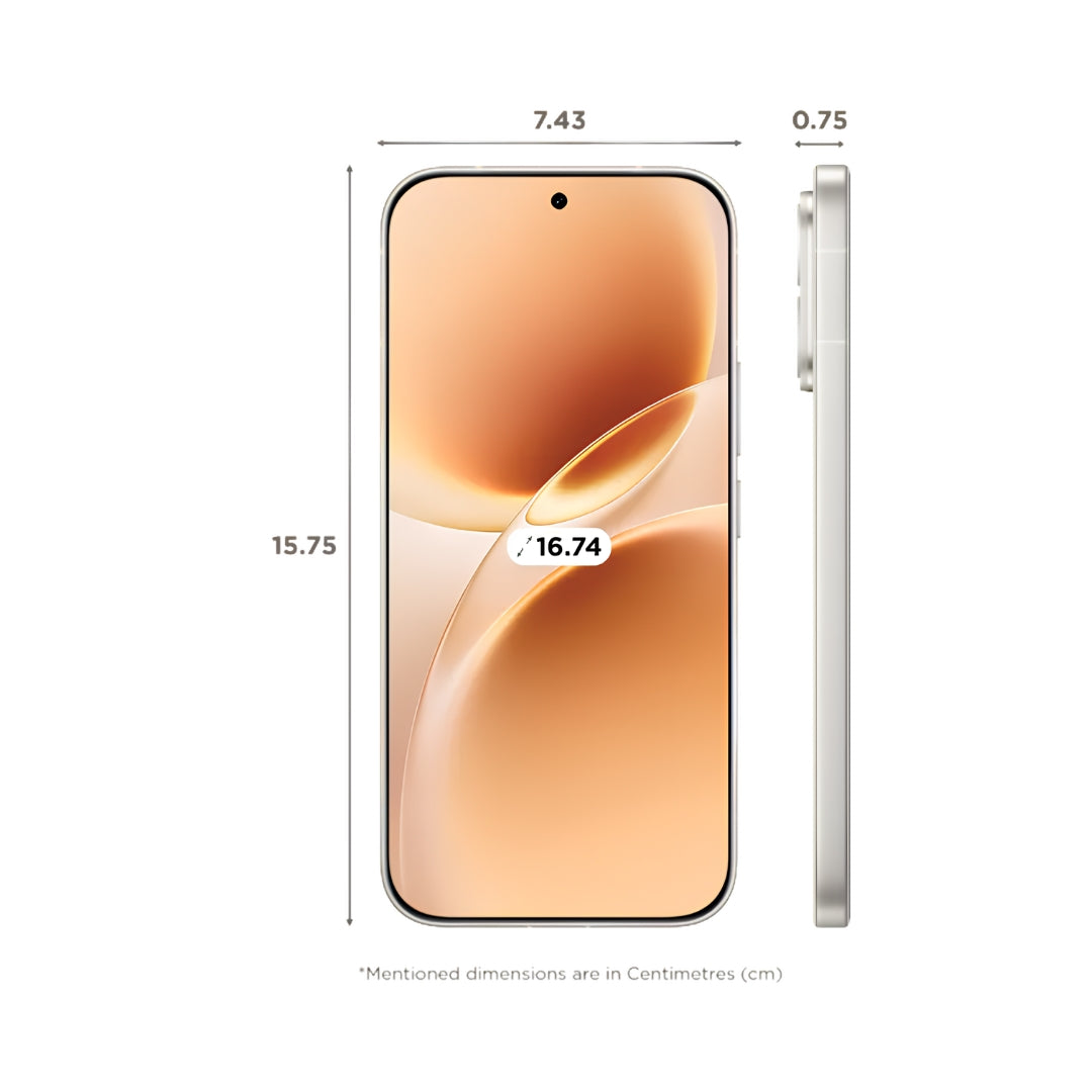 Vivo V70 5G (8256GB Lemon Yellow)_Dimension view 