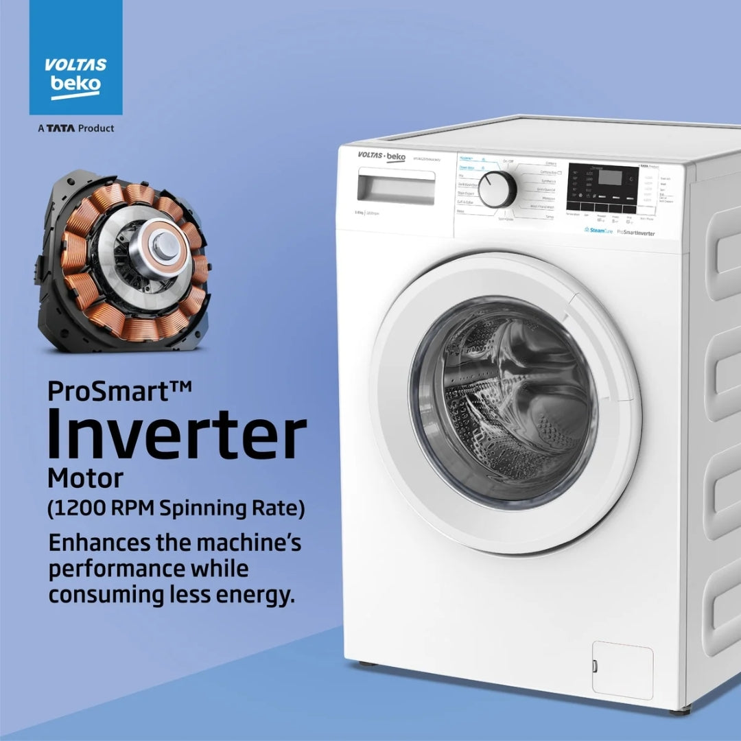 Volats Beko WFL8012B7JVBKA Front Load Washing Machine 8 Kg - White_Feature_4