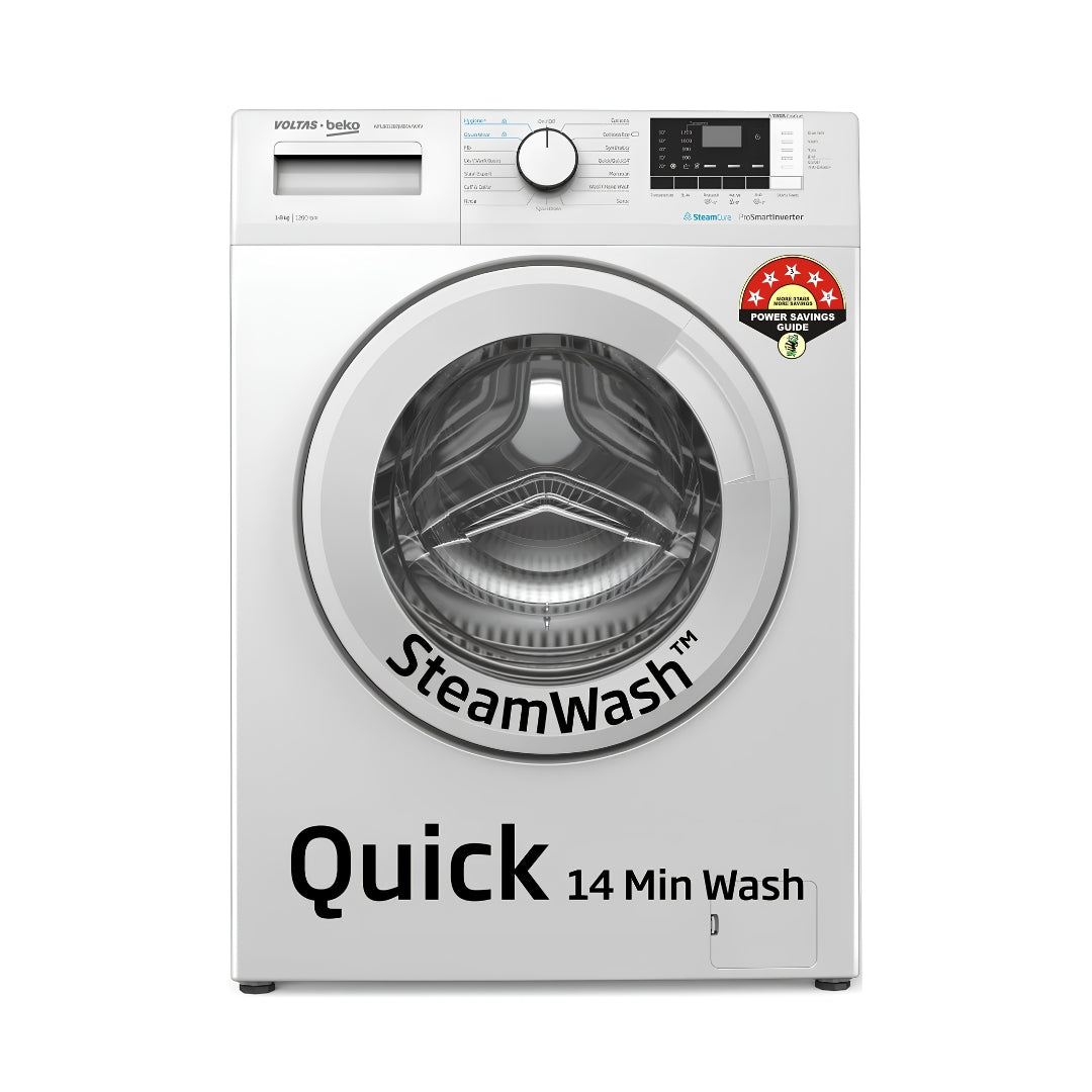 Volats Beko WFL8012B7JVBKA Front Load Washing Machine 8 Kg - White_Front View