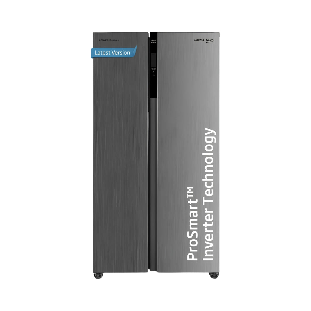 VoltasBekoRSB585FPV300RXID11010204Star563LSidebySideRefrigerator_InoxSteel_1_FrontView