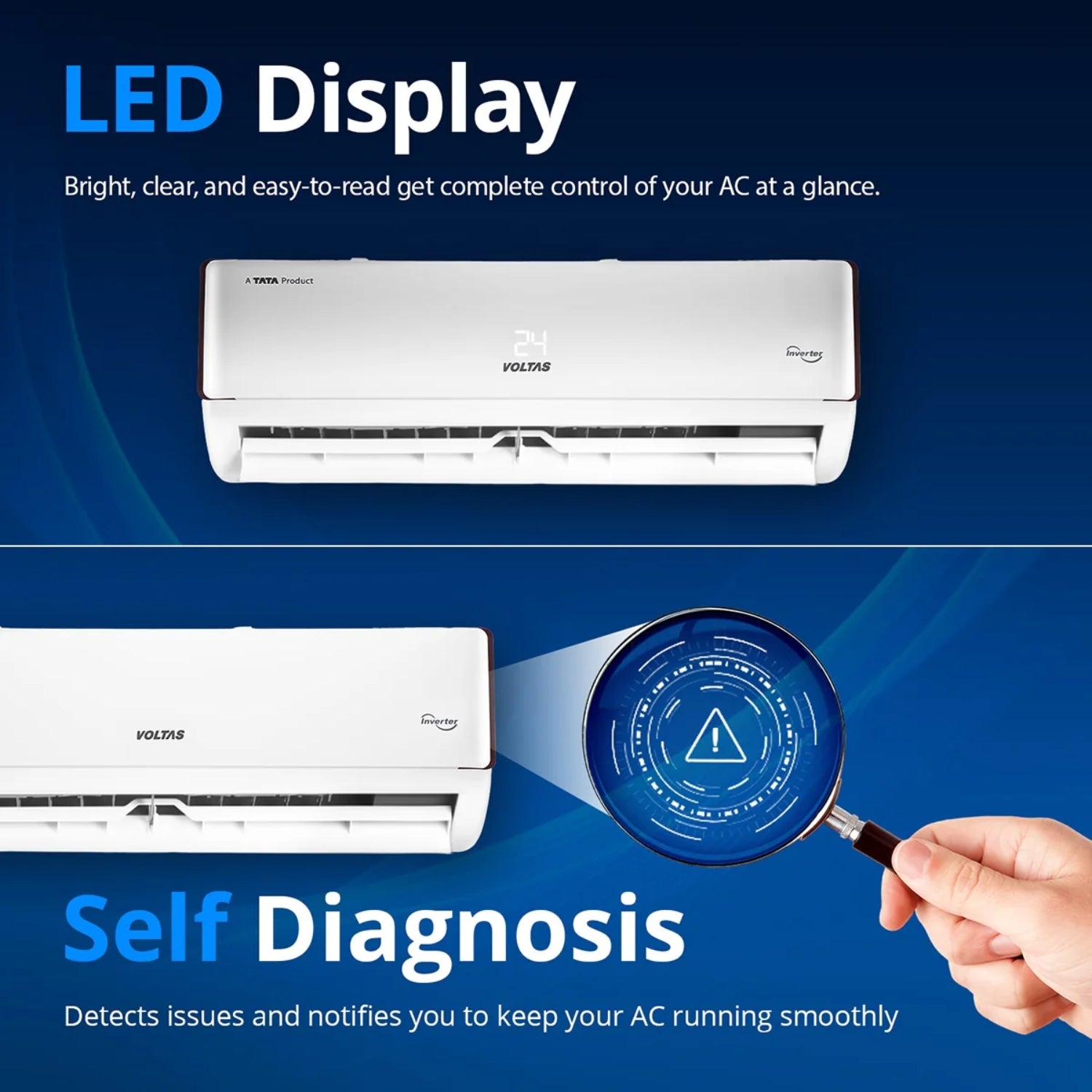 Voltas 185V Vectra Eden Inverter Split Air Conditioner 1.5 Ton - White_6
