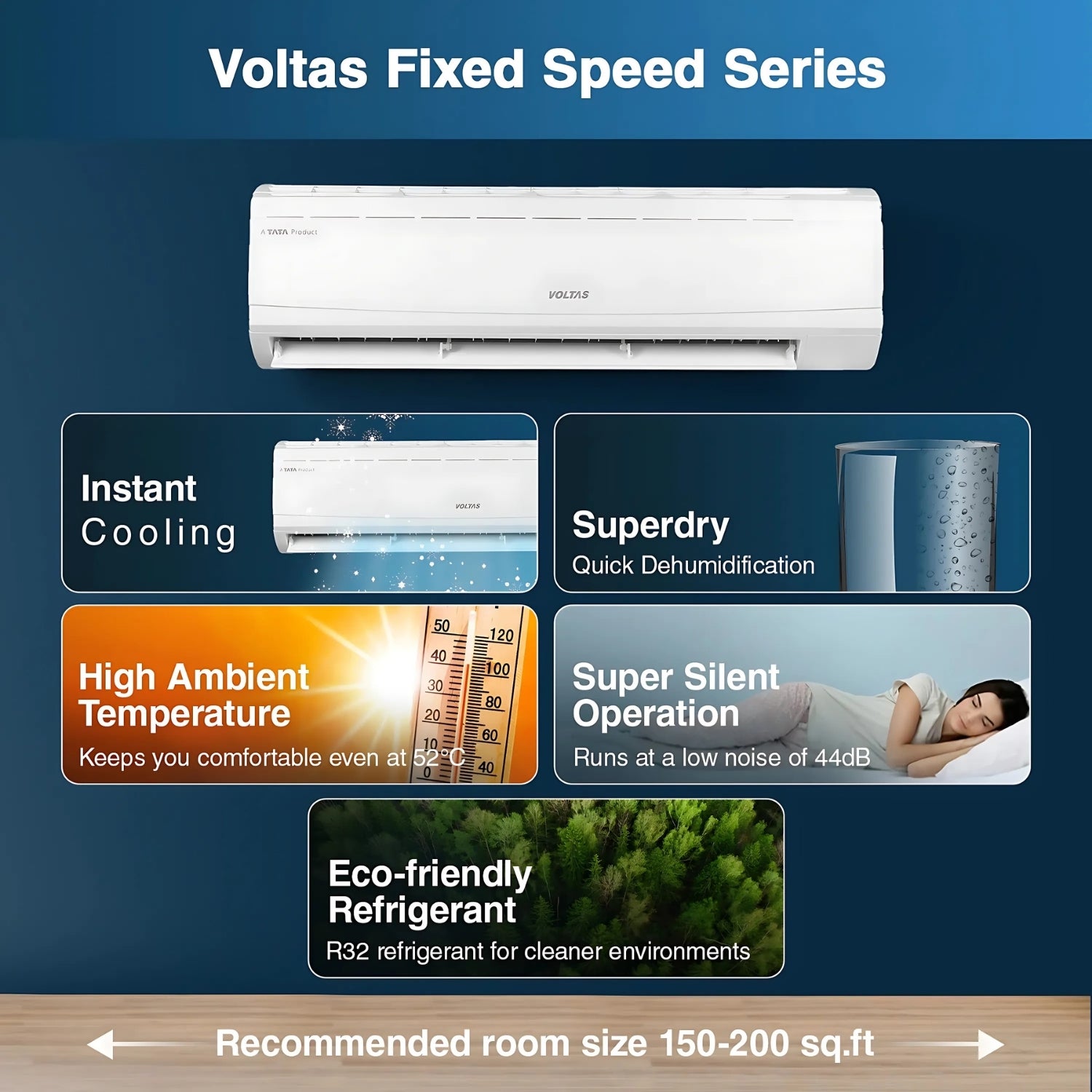 Voltas 243 Vectra Plus Non Inverter Split AC 2 Ton - White_8