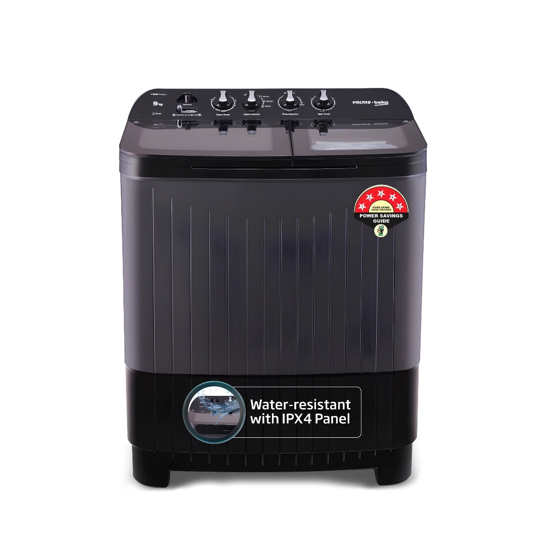 Voltas Beko  9 Kg  Semi Automatic  Top Load Washing Machine  WTT90UDXBKGR4KGTD1