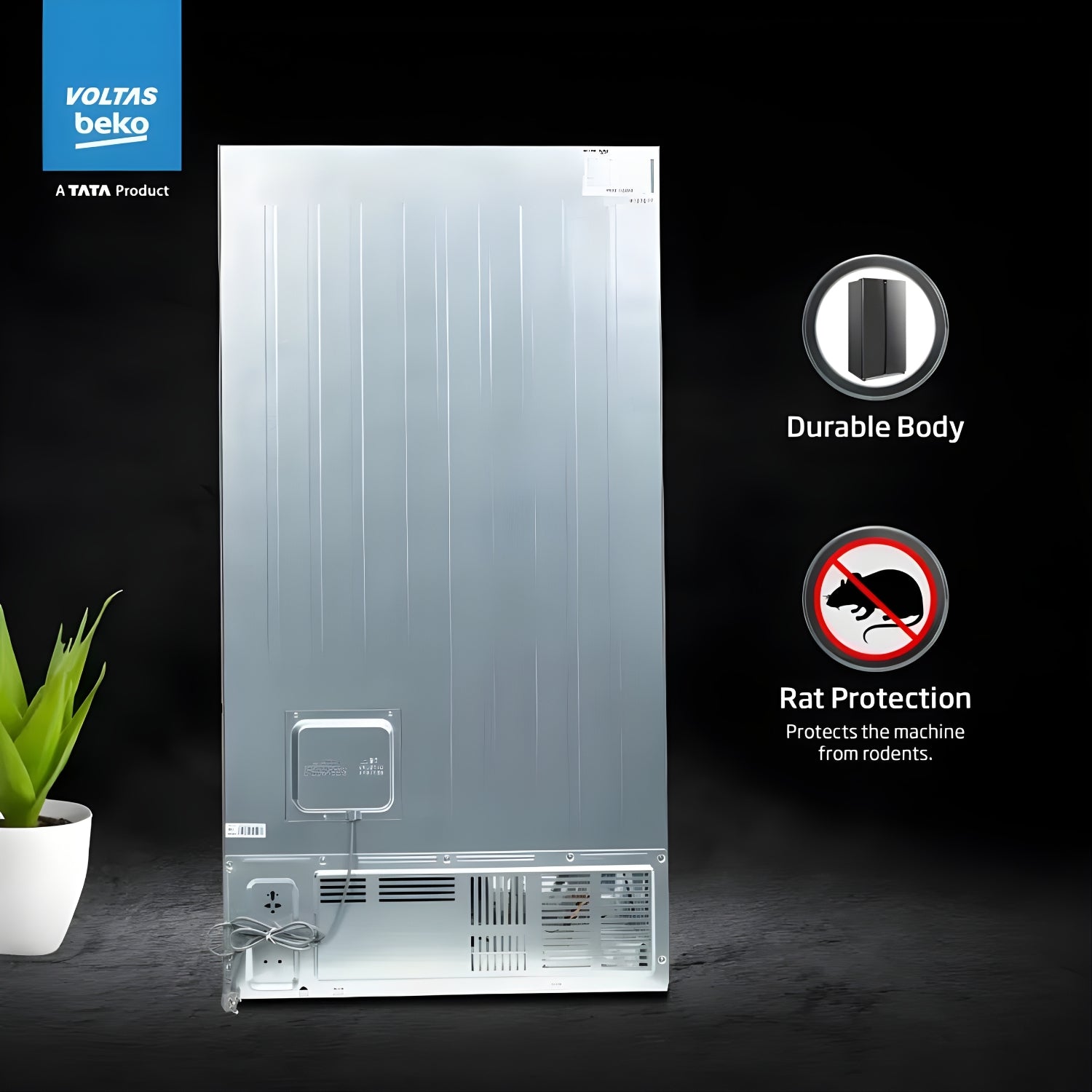 Voltas Beko RSB495/FPV300RXID 1101019 4 Star 472 L Side by Side Refrigerator – Inox Steel_13