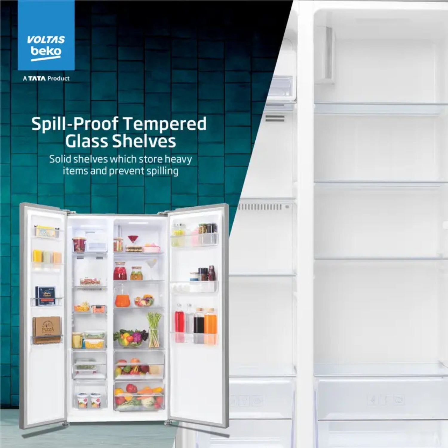Voltas Beko RSB495/FPV300RXID 1101019 4 Star 472 L Side by Side Refrigerator – Inox Steel_7