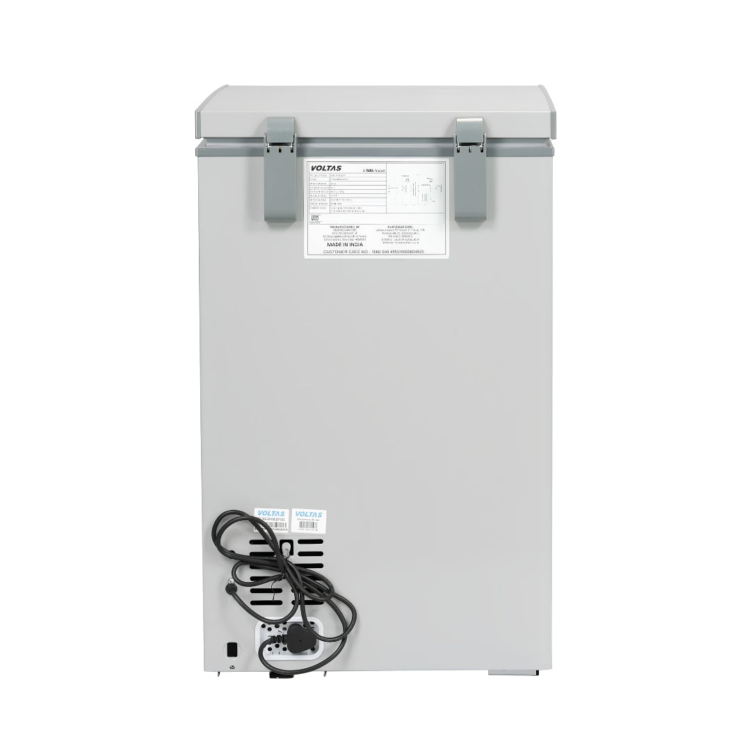 Voltas CVF136SB2 Convertible Cooling Technology Freezer 97 L - White with Grey_Back View