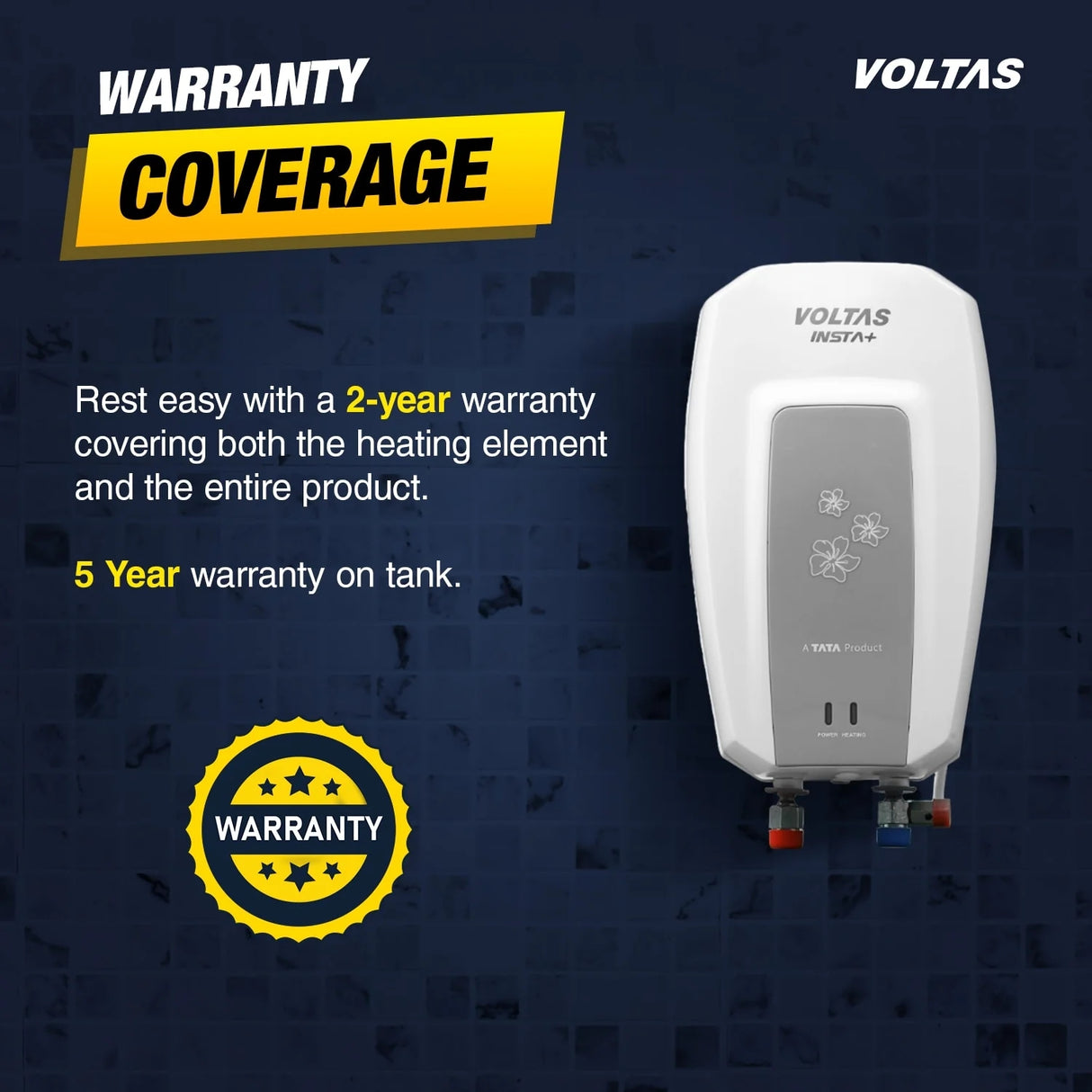 Voltas Insta Plus Water Heater 5 L - White_4