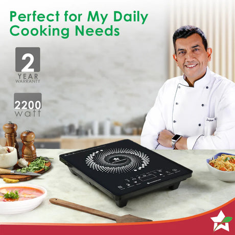 Wonderchef 63152721 Easy Cook Hot Plate Infrared Technology 2200 Watts - Black