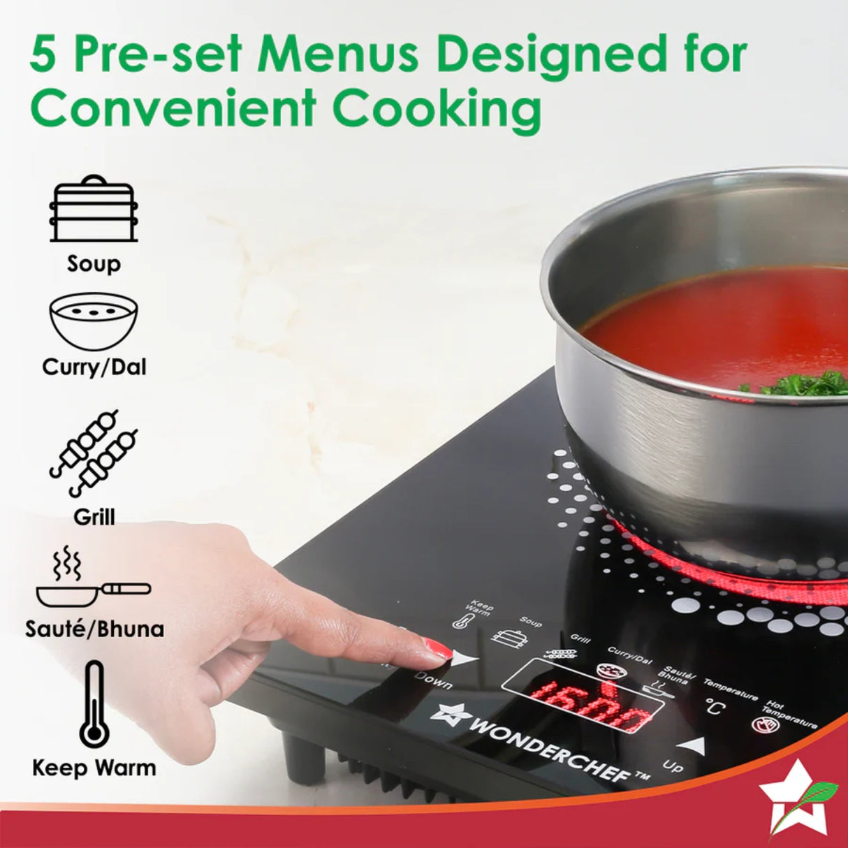 Wonderchef 63152721 Easy Cook Hot Plate Infrared Technology 2200 Watts - Black