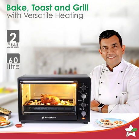 Wonderchef  63154955 OTG, Grill 60 L - Black