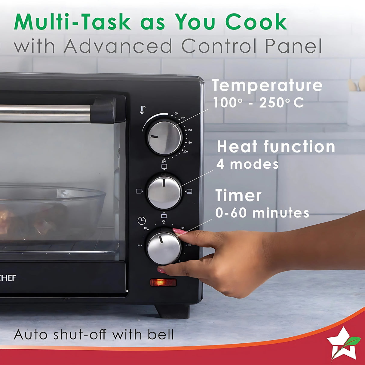 Wonderchef 63152143 Oven Toaster Griller OTG 19 L - Black
