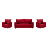 Waasa Pro Sophisticated Fabric Sofa Set (3+1+1 Seater) - Maroon
