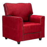 Waasa Pro Sophisticated Fabric Sofa Set (3+1+1 Seater) - Maroon