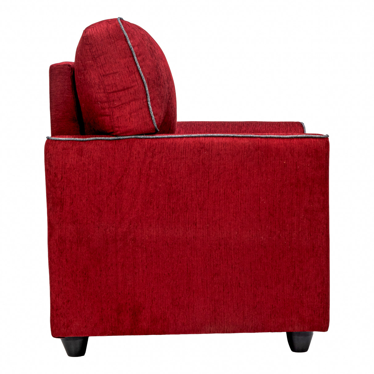 Waasa Pro Sophisticated Fabric Sofa Set (3+1+1 Seater) - Maroon