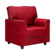 Waasa Sophisticated Comfort Fabric Sofa 1-Seater - Maroon_1