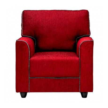 Waasa Sophisticated Comfort Fabric Sofa 1-Seater - Maroon_2