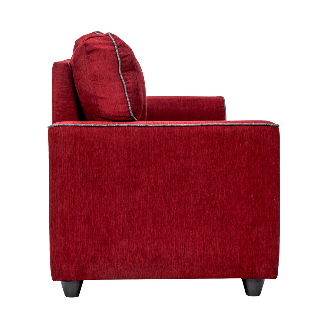 Waasa Sophisticated Comfort Fabric Sofa 3-Seater - Maroon_3