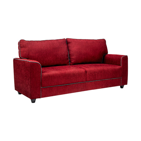 Waasa Sophisticated Fabric Sofa Set (3+1+1-Seater) - Maroon_2